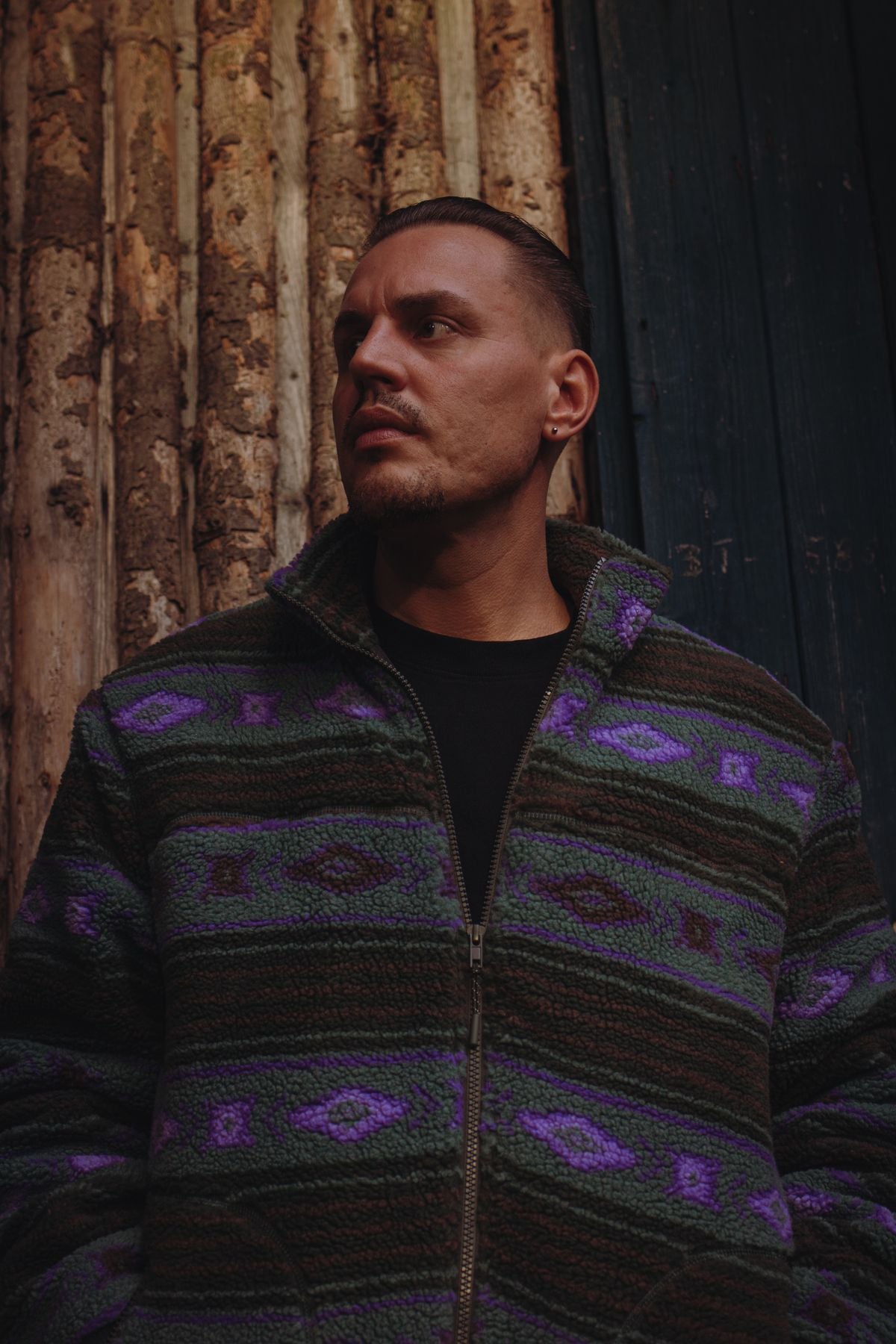 Man wearing a patterned sweater